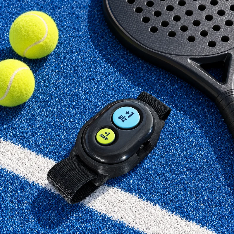 Cinturino + telecomando Bluetooth Confezione singola: telecomando con tasti +1 Biz e +1 Rakip in un supporto nero con cinturino da polso