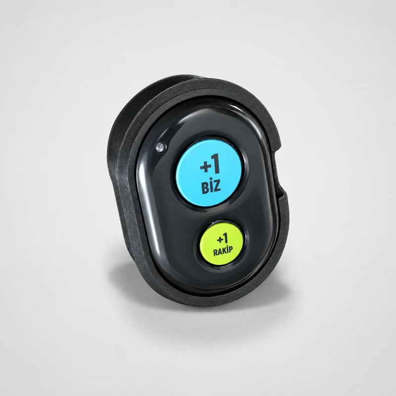 Telecomando Bluetooth magnetico Confezione singola: telecomando con tasti +1 Biz e +1 Rakip in un supporto magnetico nero